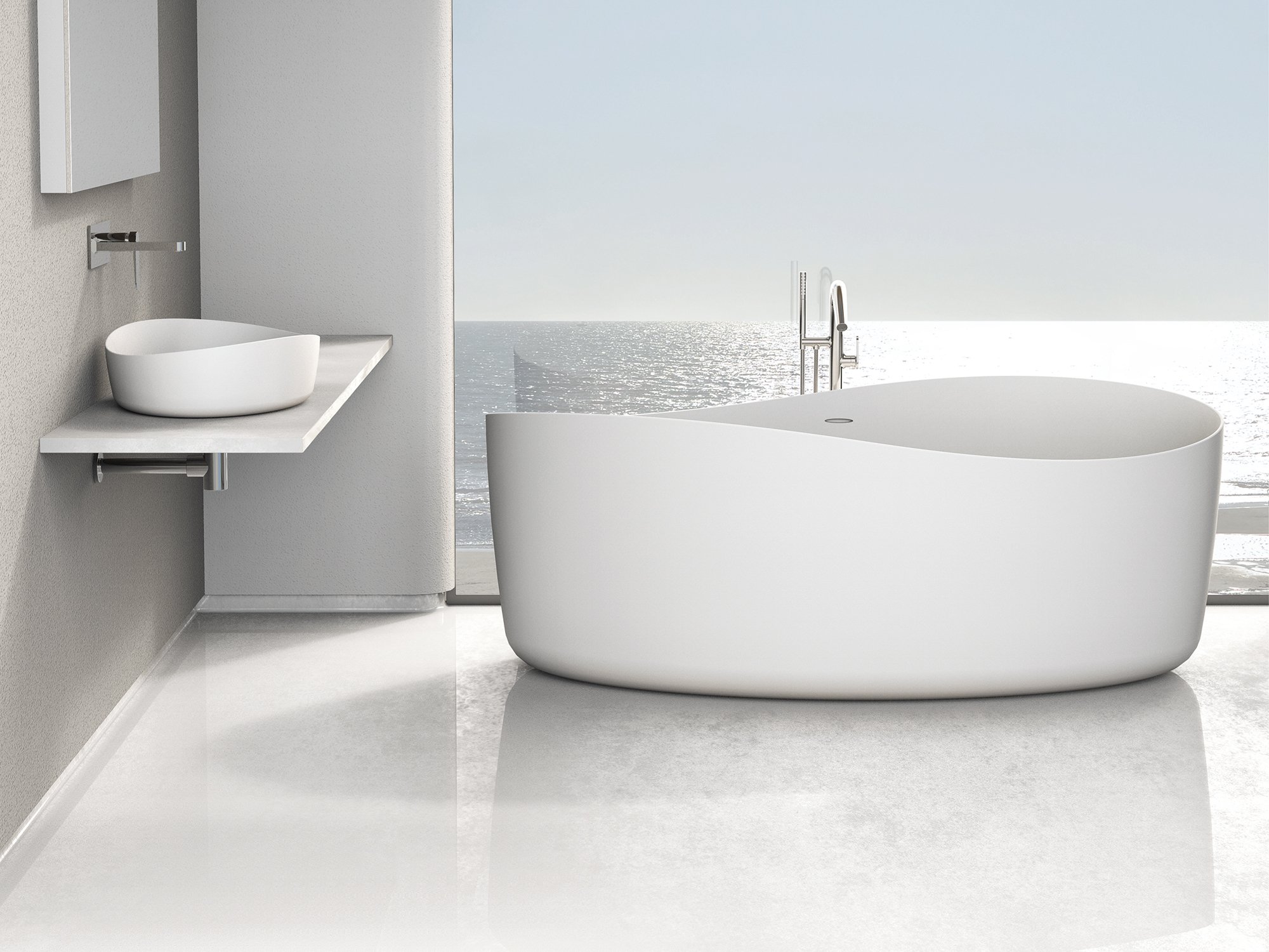 SOLIDHARMONY Series, Bathtub and Washbasin designed for IDEAVIT B.V.