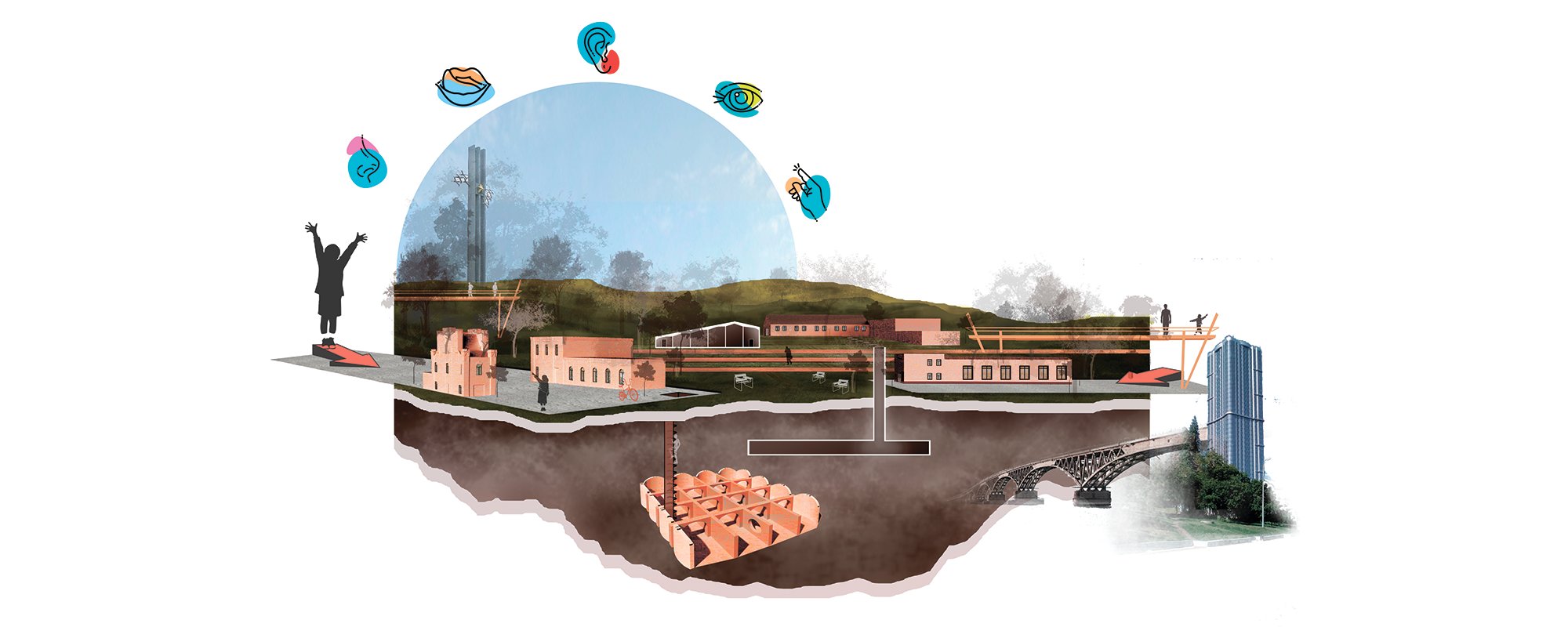 The concept of adapting the territory of the industrial area under the sense space