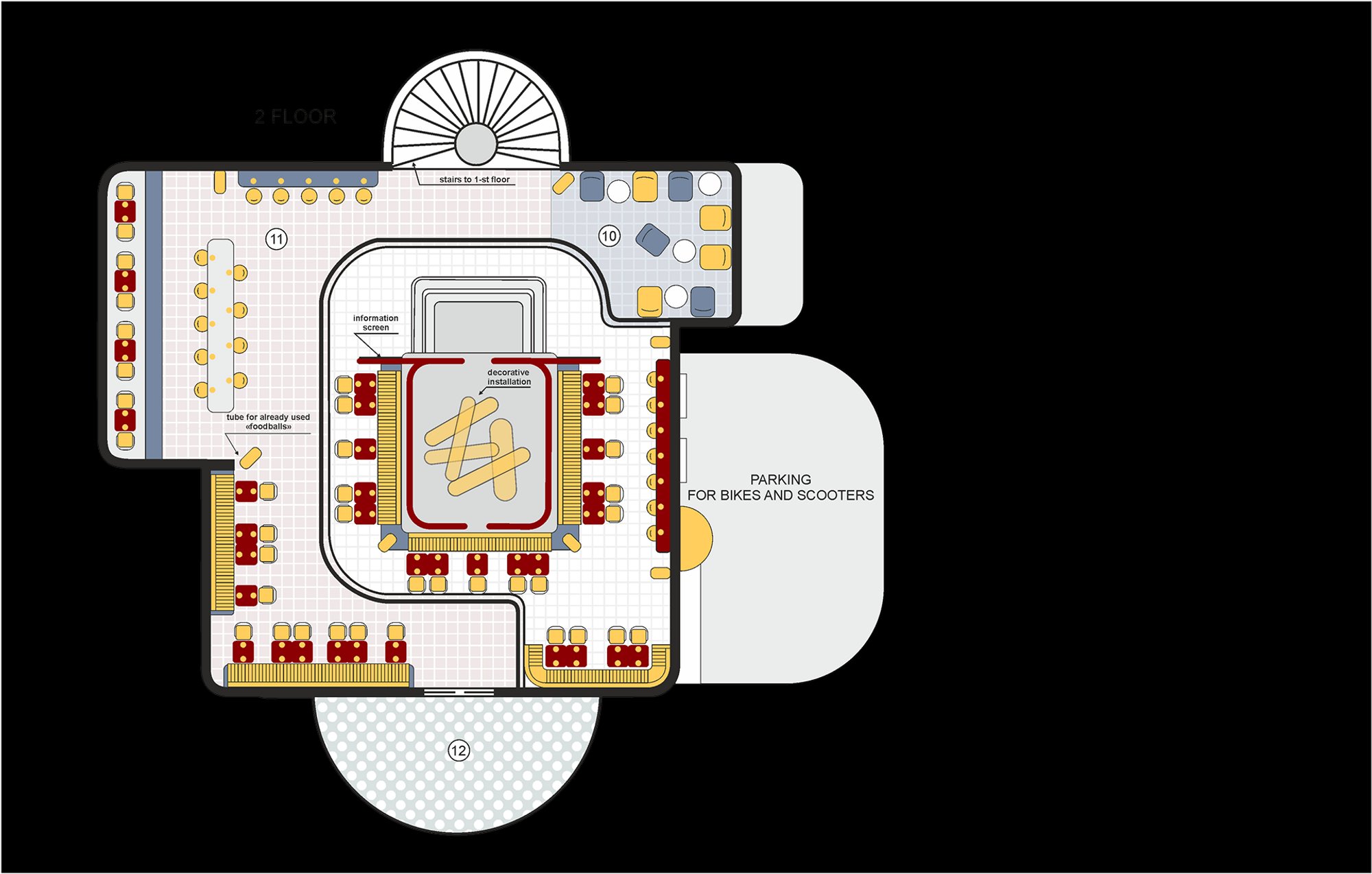 Plan of zones (2-nd floor)