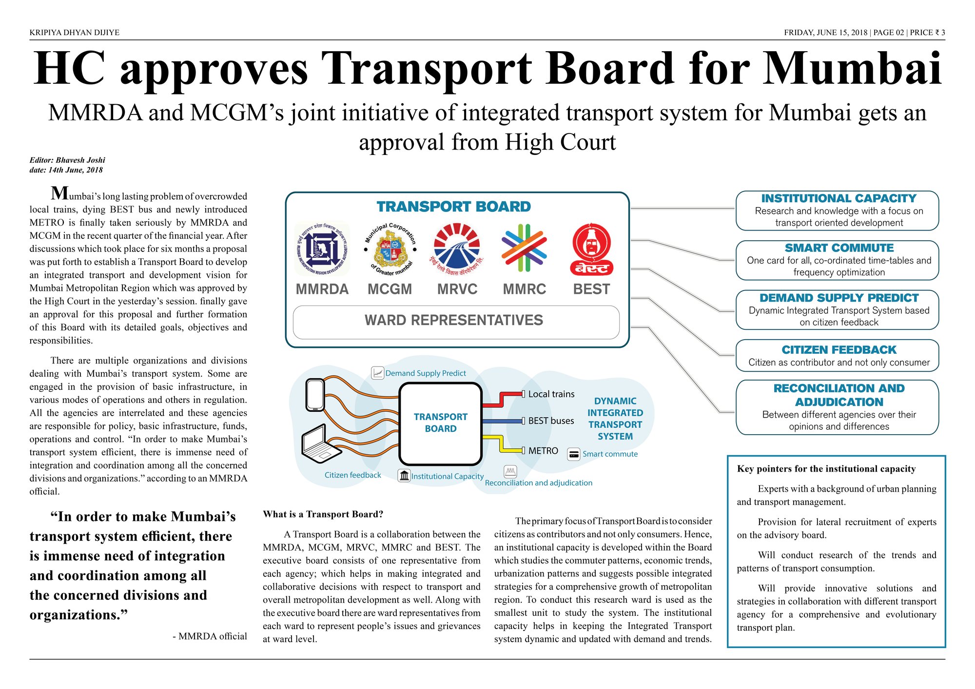 Transport Board Formation