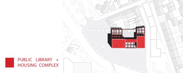 Public library and housing complex