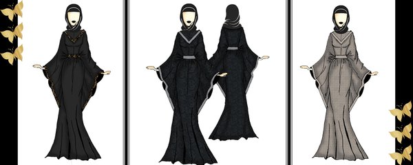 Butterfly abaya
