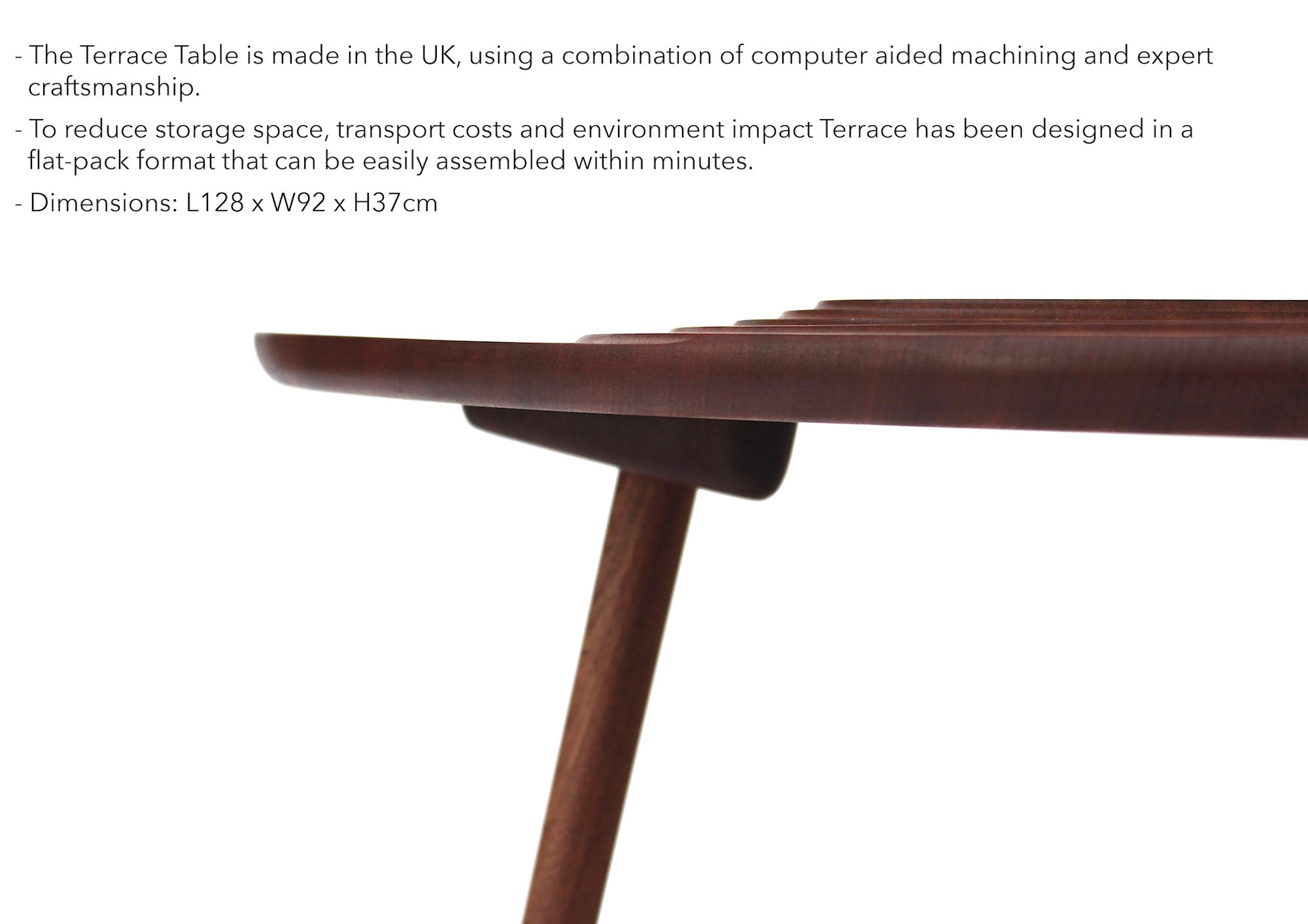 The Terrace Coffee Table - Side View