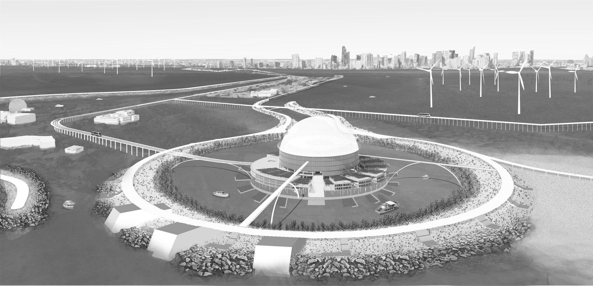 SURGING ATOLL 2100 - Sea level rise: research and design proposal / Case study: Virginia Key, Miami, Florida