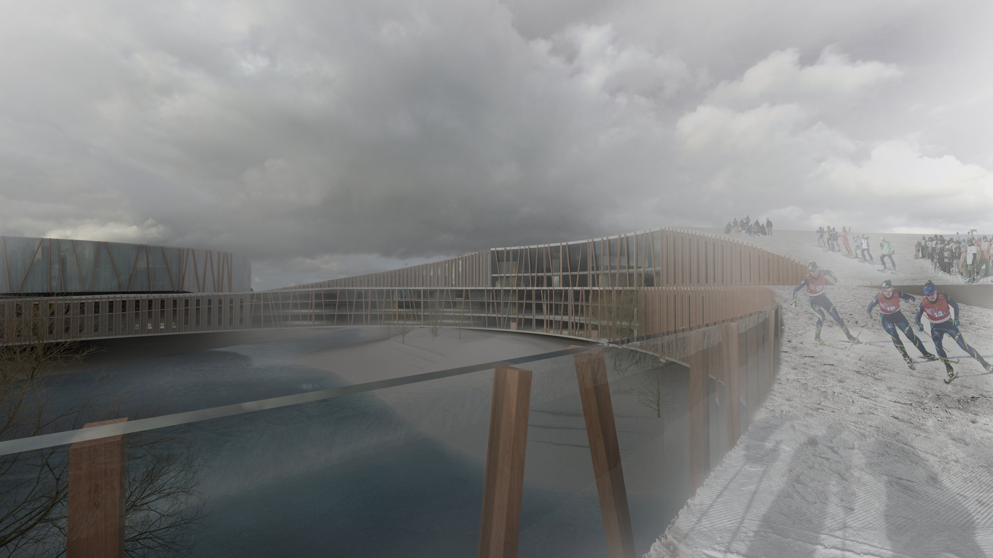 The sport boarding school in Latvia, Madona, Smeceres sils