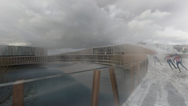 The sport boarding school in Latvia, Madona, Smeceres sils