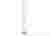 The image is a 3D render of a product design in an exploded view. The design features a white cylind