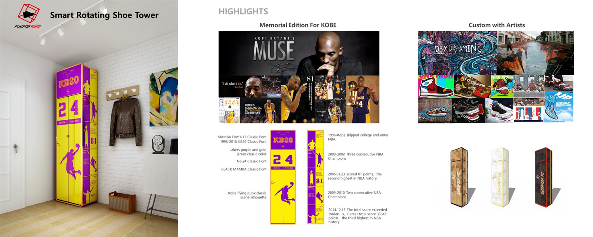 Smart Rotating Shoe Tower