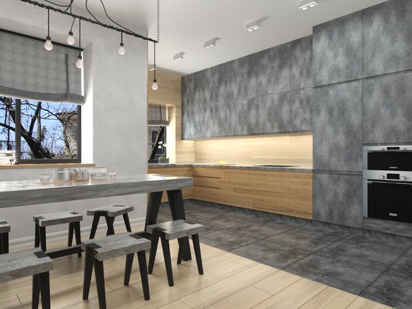 Design project of an apartment in a man's style