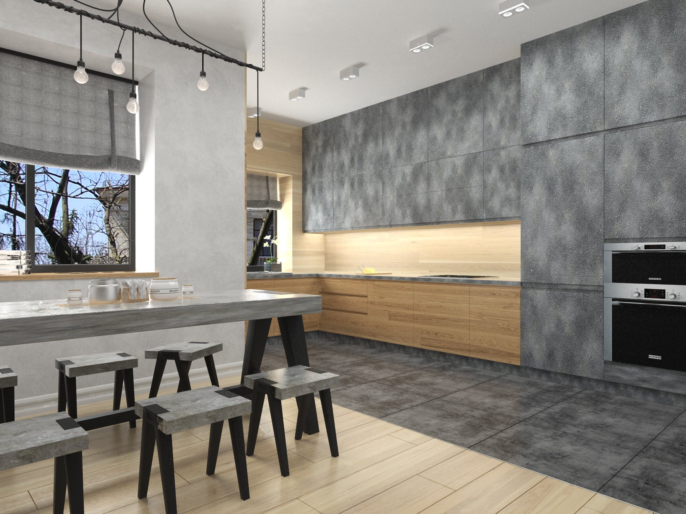 Design project of an apartment in a man's style