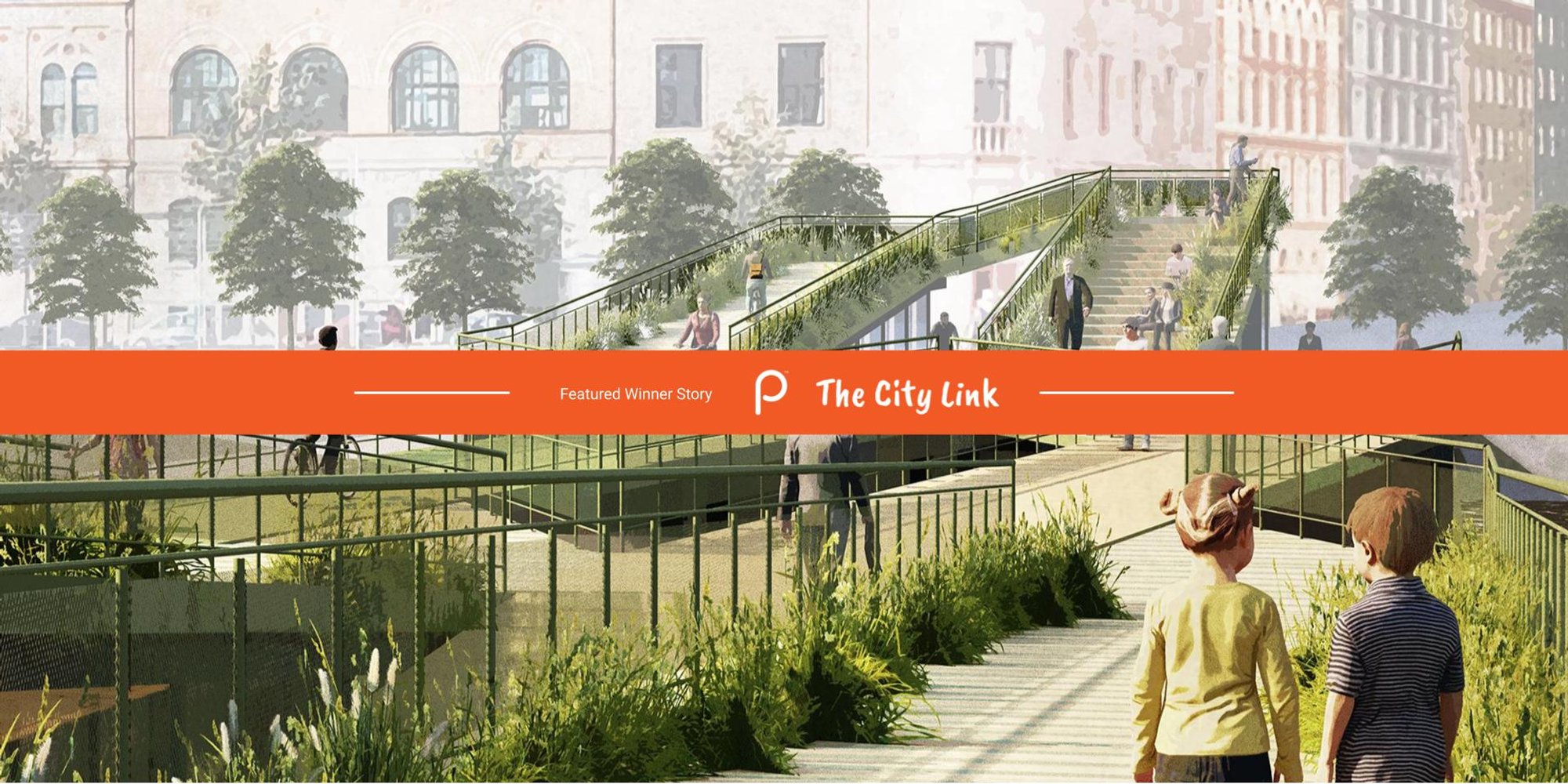 Discovering a public space on a cycling bridge