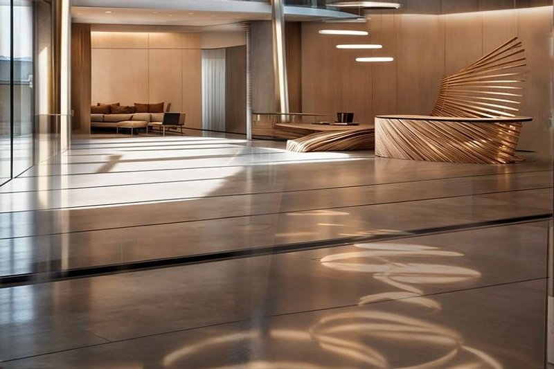 Fluid forms and natural light: Interior harmony.