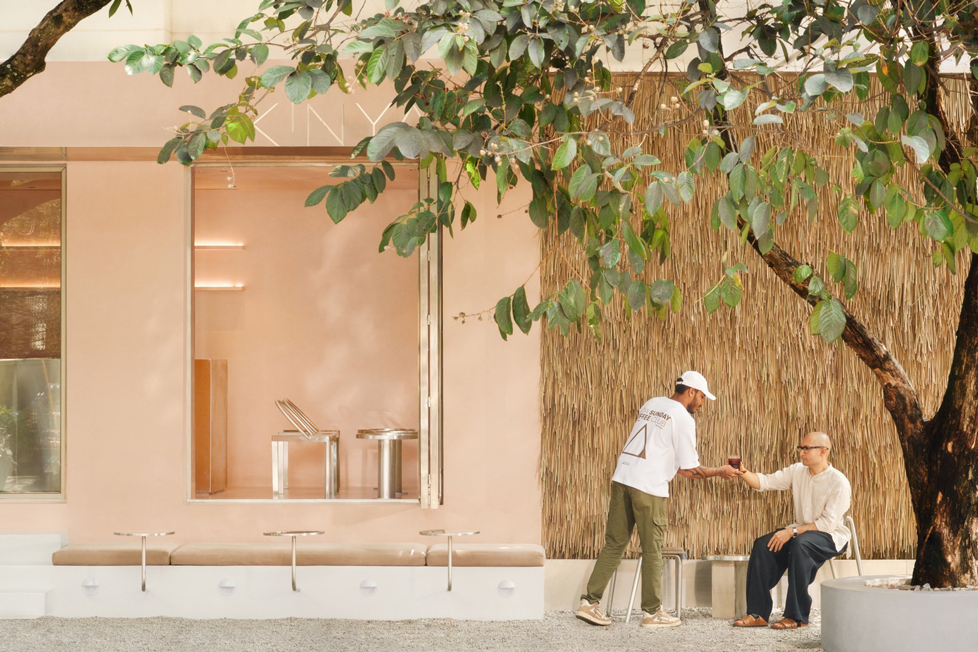 Minimalist Coffee Shop Design in Small Spaces: Kinya by Studio Bomb