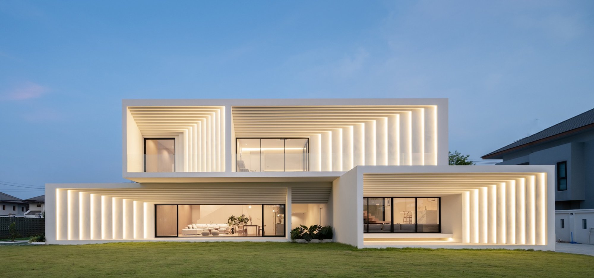 Modern Multi-Generational Home Design: The Recessed Residence by WARchitect