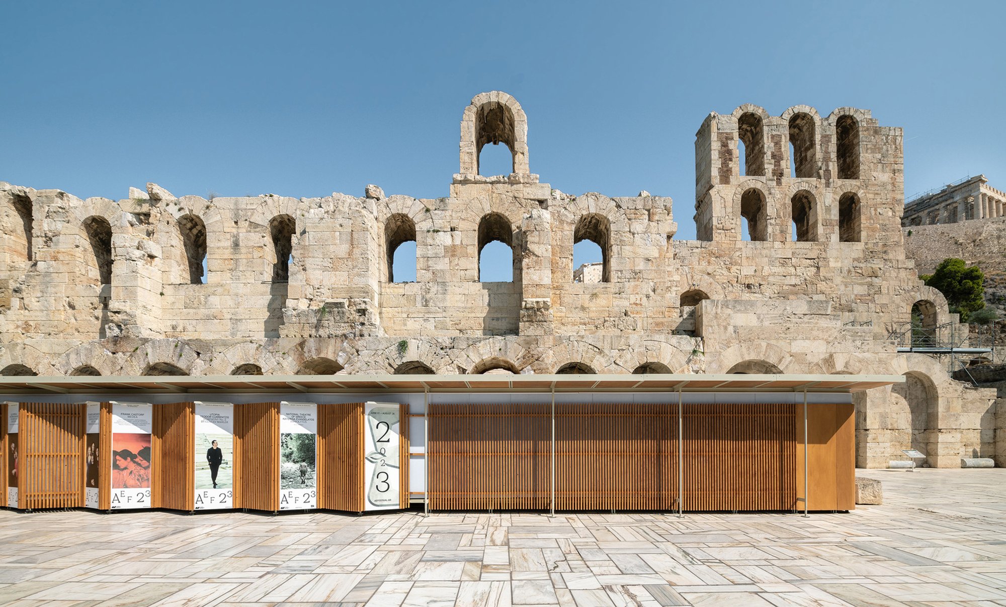 Demountable Pavilions for the Odeon Herodes Atticus: A Sustainable Architectural Marvel by FLUX Office