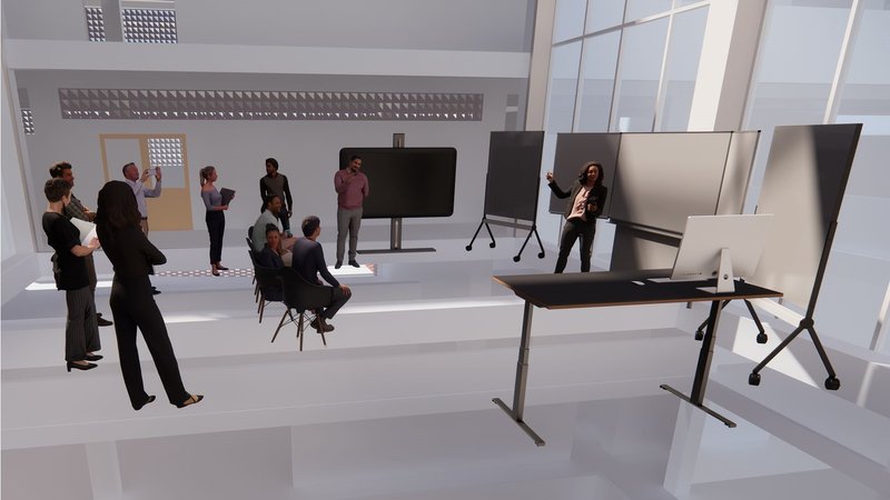 Interactive learning spaces with flexible technology.