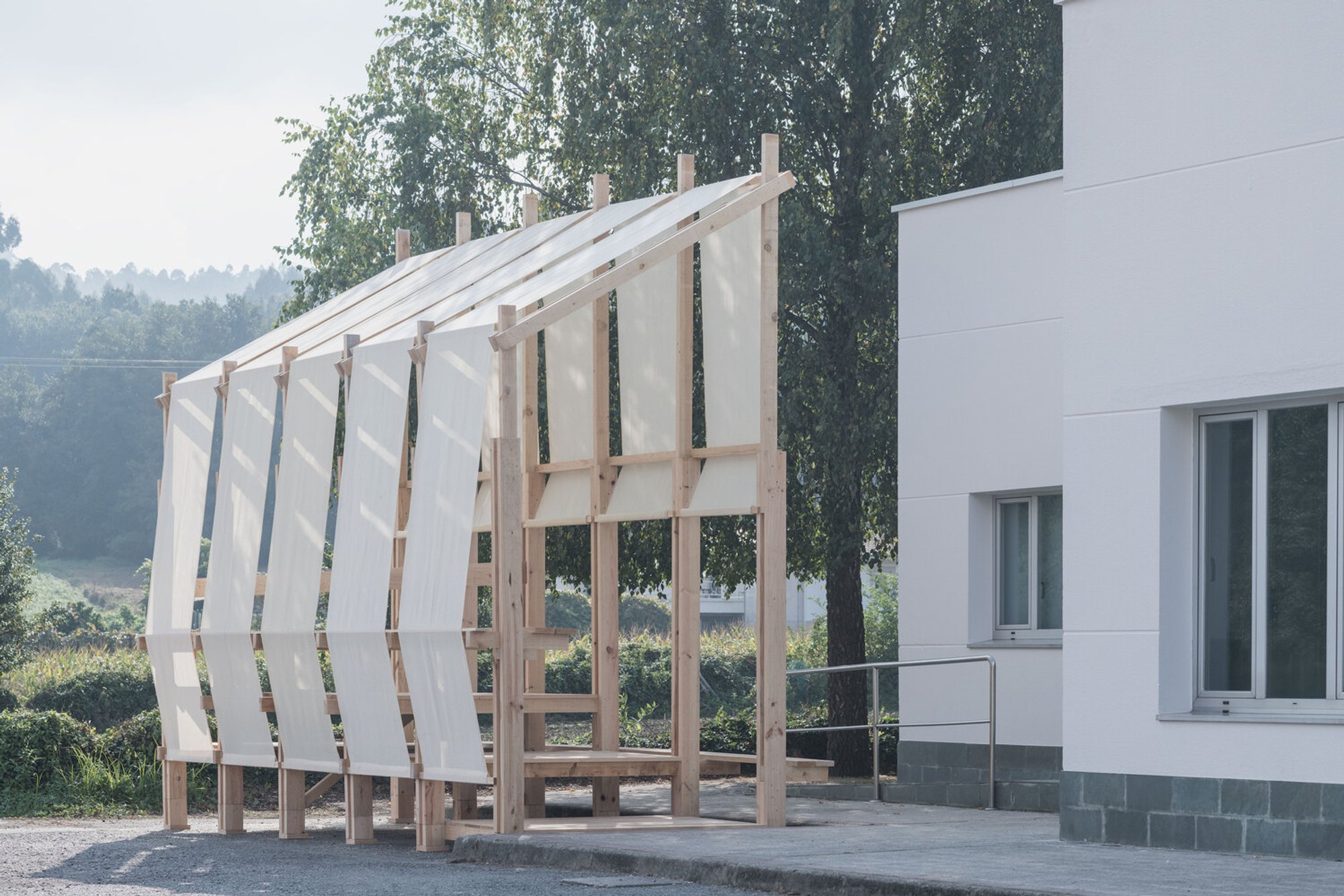 Temporary Wooden Installation Design: Alpendre by CESUGA School of Architecture and Erazo Pugliese