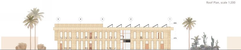 An architectural cutaway view illustrating the layout and functionality of the iKnow Library’s interior spaces.