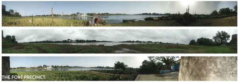 Capturing panoramic views of the lush surroundings and serene waters, showcasing Mandla’s tranquil riverside charm.