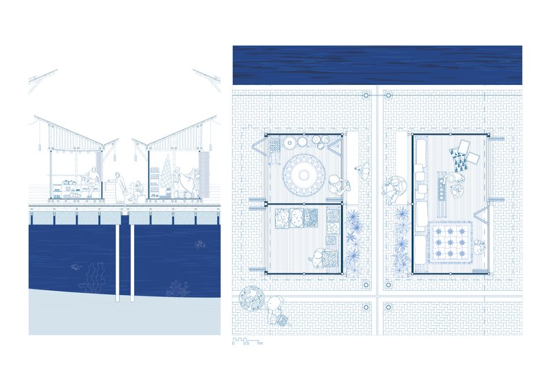 Modular design with sustainable materials and systems.