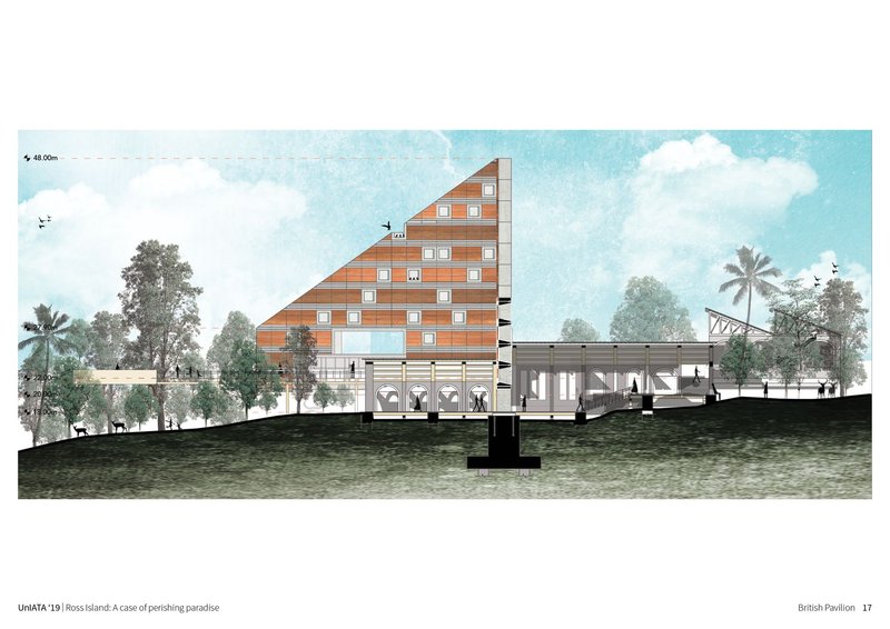 British Pavilion: A tribute to colonial elegance on Ross Island, blending historical design.&nbsp;