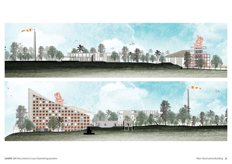 Main Observatory Building: A hub for climate research and preservation efforts on Ross Island.