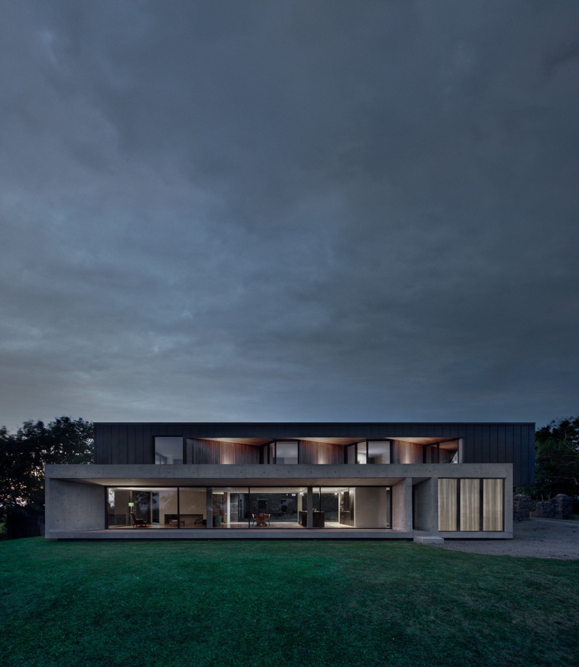 Hyde + Hyde Architects Float a Metal-Clad Volume Over Concrete in the Pembrokeshire Countryside