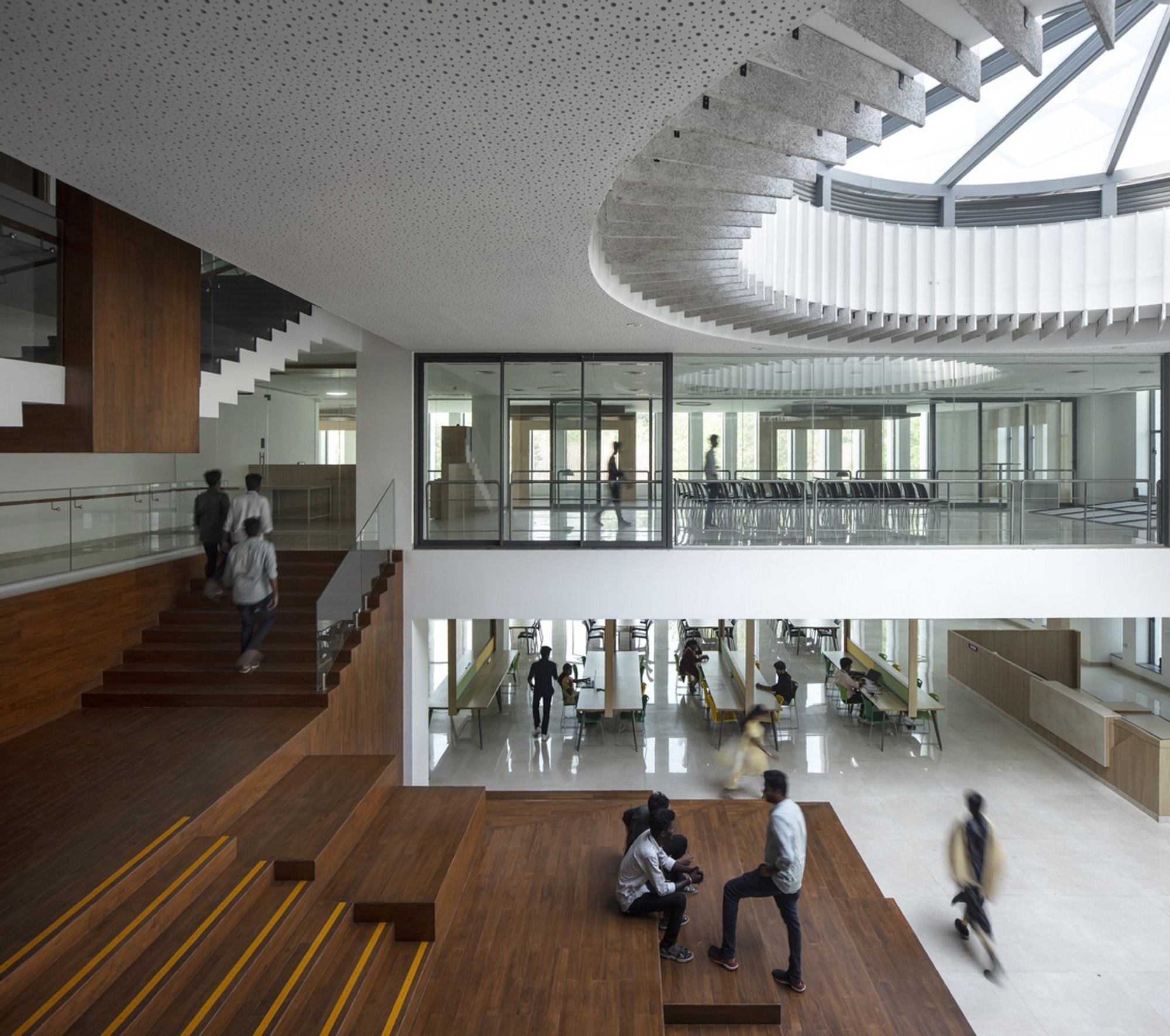 IMK Architects Stacks a Timber-Lined Tower and Amphitheater into a South Indian University Campus