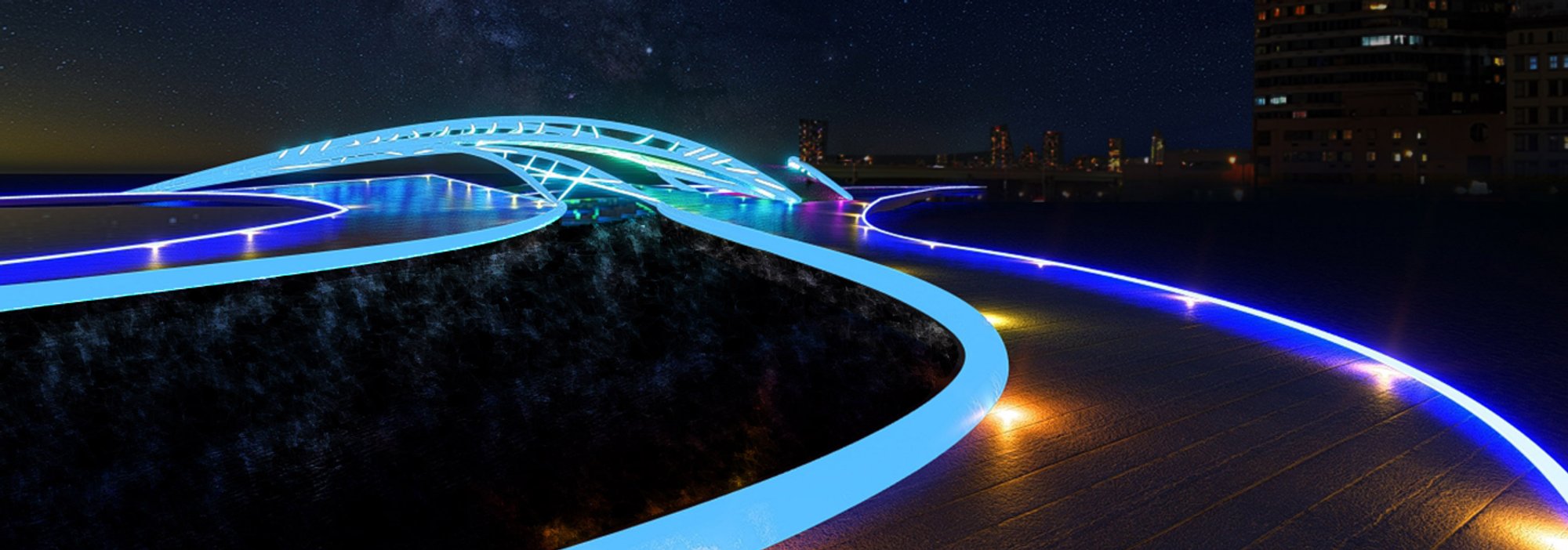 Lightwell District: A Tri-Lobed Bridge That Turns Infrastructure Into Urban Spectacle