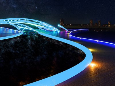 Lightwell District: A Tri-Lobed Bridge That Turns Infrastructure Into Urban Spectacle