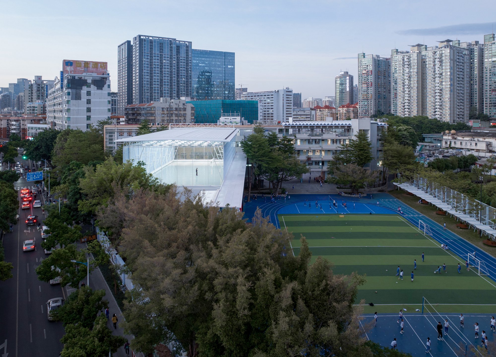 Chen Donghua Architects Weave a Campus of Lightweight Canopies into a Dense Nanhai Neighborhood