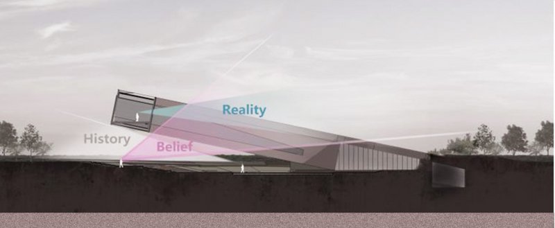 A conceptual intersection of history, belief, and reality, this architectural vision bridges cultural heritage with sustainable innovation.