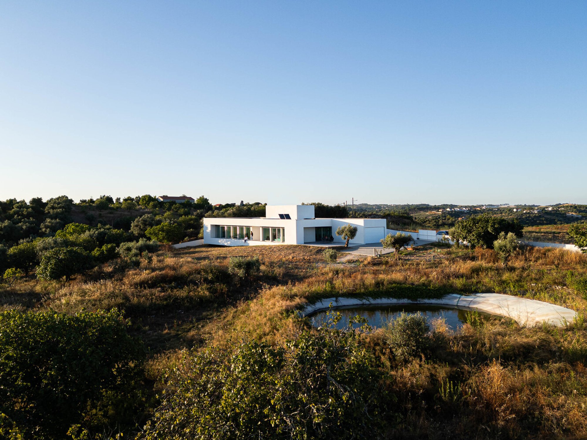 Adarq Wraps a Courtyard House Around Olive Trees on a Portuguese Hillside