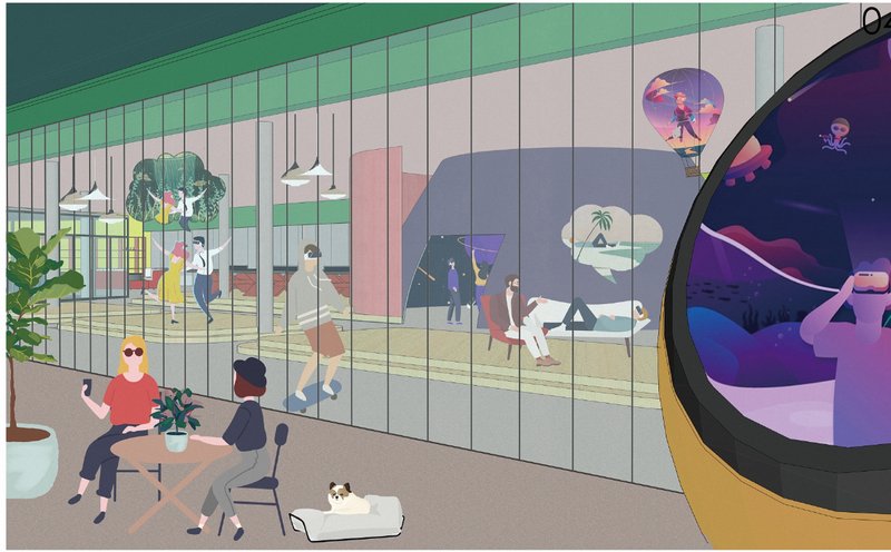 Interactive VR spaces for entertainment and education, showcasing the possibilities of 5G-powered technology.