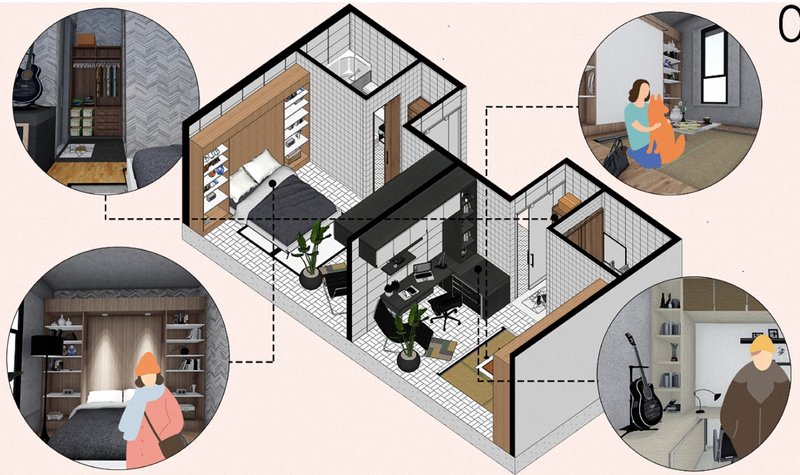 Modular residential unit designs that prioritize flexibility and personalized living experiences.