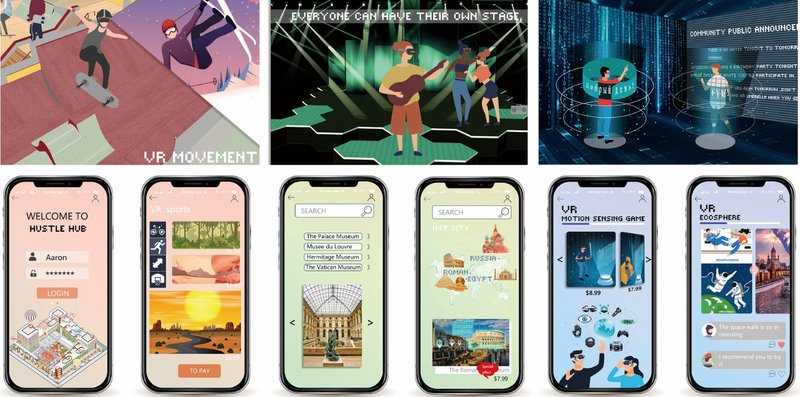 VR applications in education and sports, enabling users to explore cultural heritage and engage in dynamic activities in virtual environments.