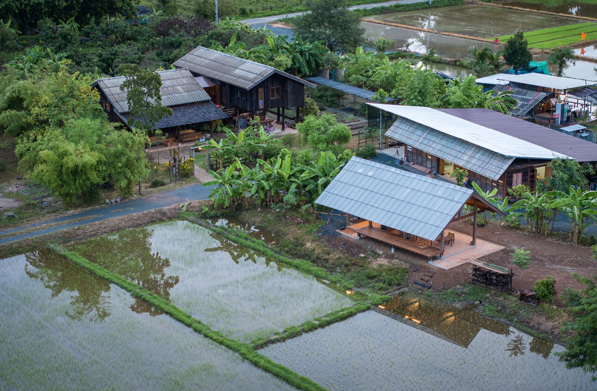Yangnar Studio Plants a Timber Pavilion Among Rice Paddies in Rural Thailand