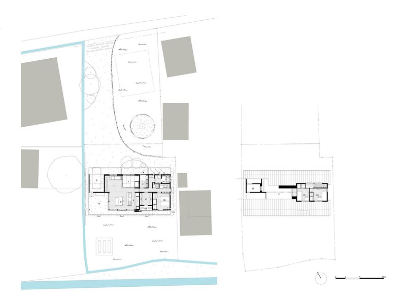 Site and floor plans: ground-floor layout with living, kitchen, tatami, bedrooms, engawa; upper loft plan at right