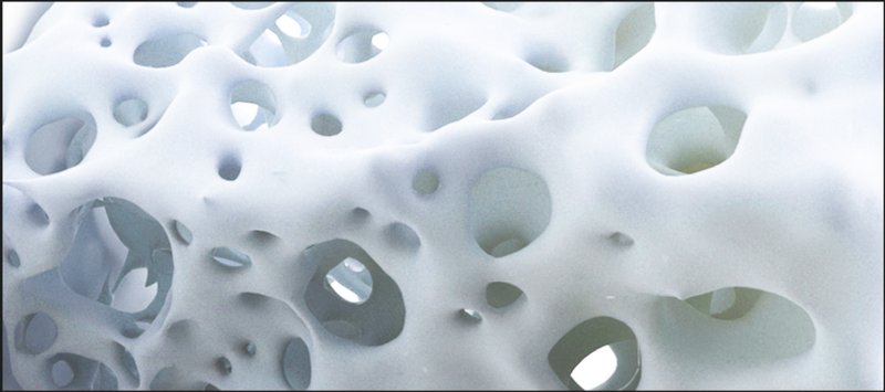 Organic, perforated forms inspired by fluid dynamics, a hallmark of the project.