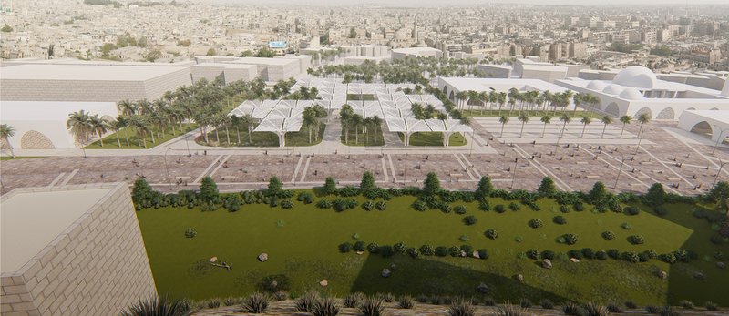 A revitalized Aleppo: The Oasis of Culture brings life and greenery to the city's historic core.