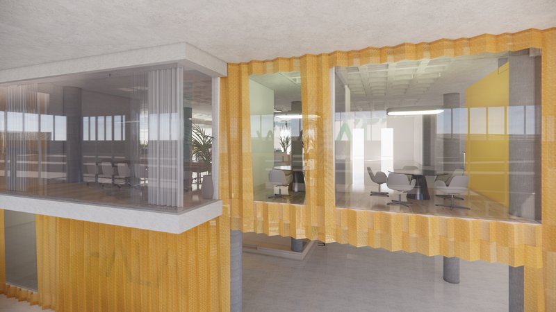 Modern Meeting Spaces: Glass-walled meeting rooms embody clarity, communication, and innovation at HALA FinTech.