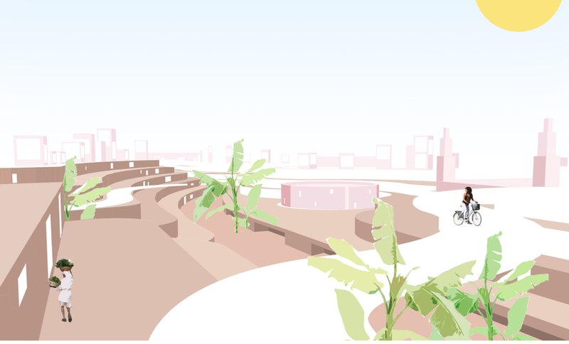 Residents thriving in the interconnected housing areas, underlined by natural light and efficient layouts.