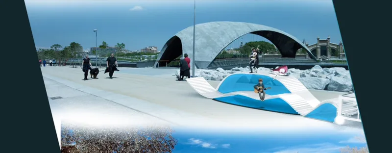 Azure Wave: A Modular Stage System That Unfolds Across Madrid's Public Spaces