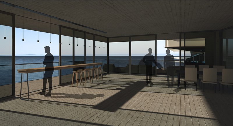 A rooftop perspective showcasing the museum’s innovative use of space and harmonious integration with Rio’s coastline.