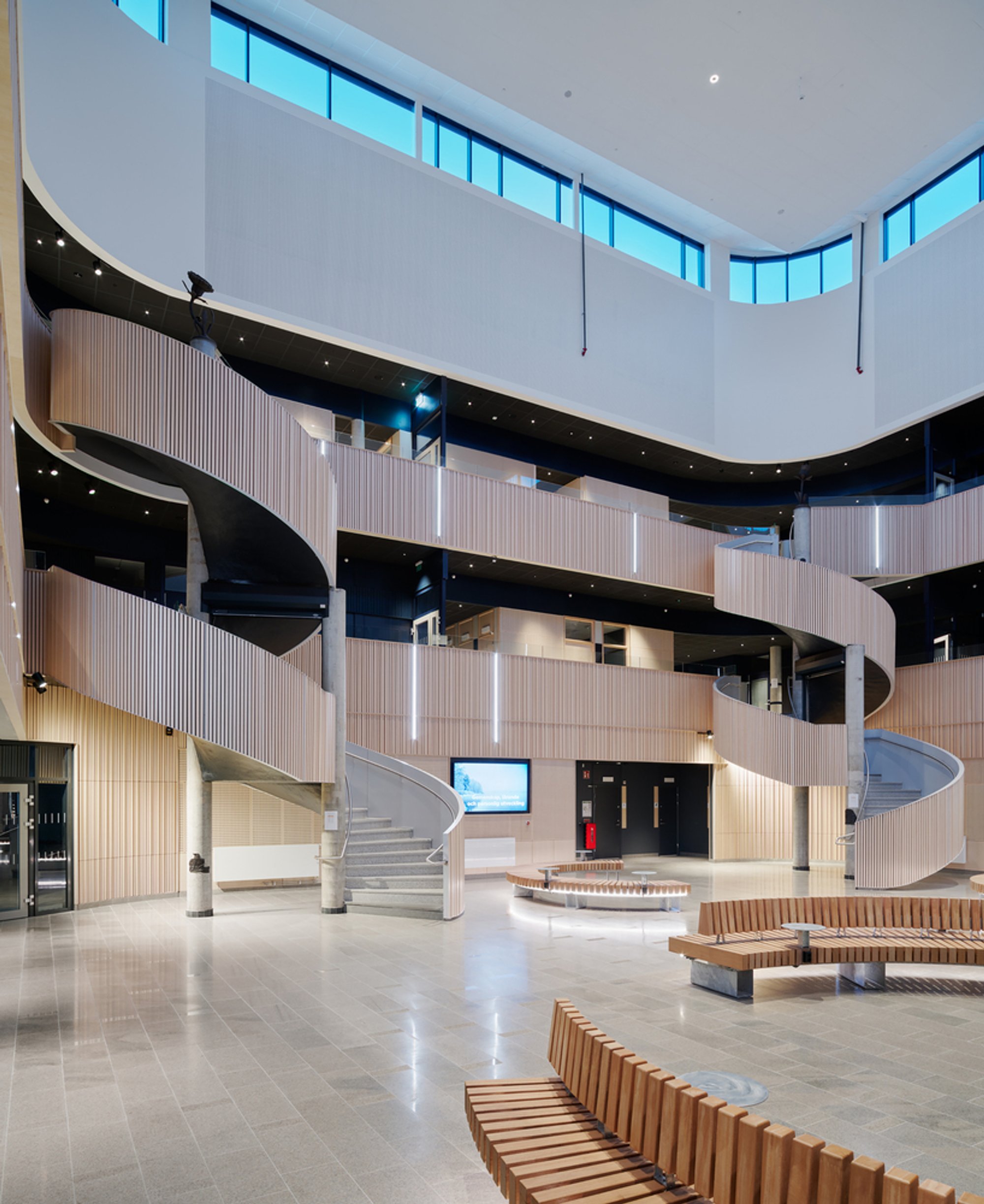D Office arkitekter Wraps a 15,300 m² School Around an Atrium Courtyard on Gothenburg's Hisingen