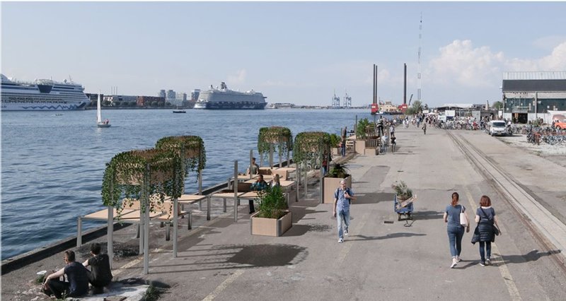 Seaside modular installations fostering vibrant community engagement.