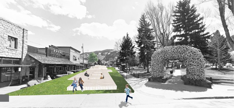 GUJAR seamlessly integrates with Jackson Hole's vibrant Town Square, enhancing its charm and functionality for community gatherings.