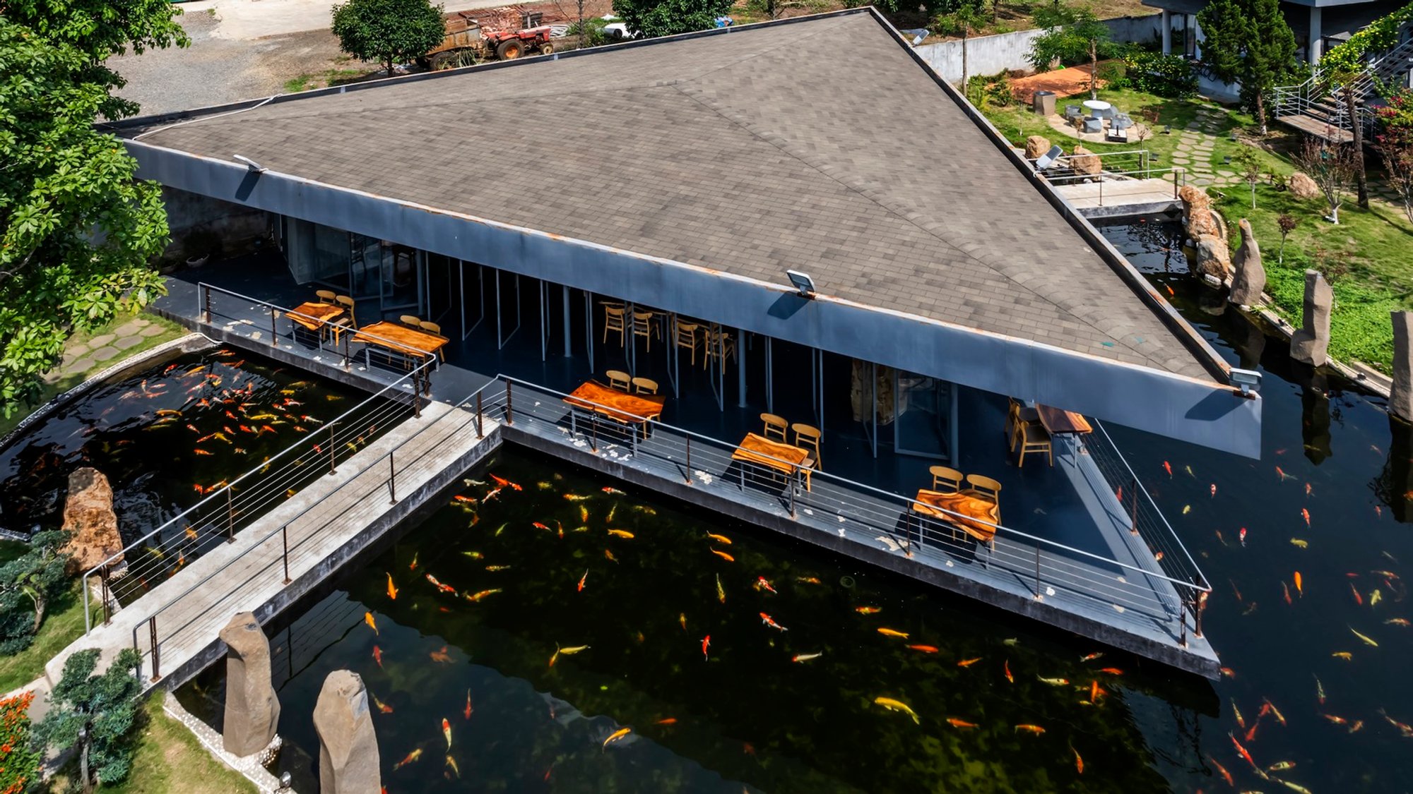 Sustainable Coffee Shop Design with Nature Integration: La Do Coffee by SPNG Architects and NTA-Architecture