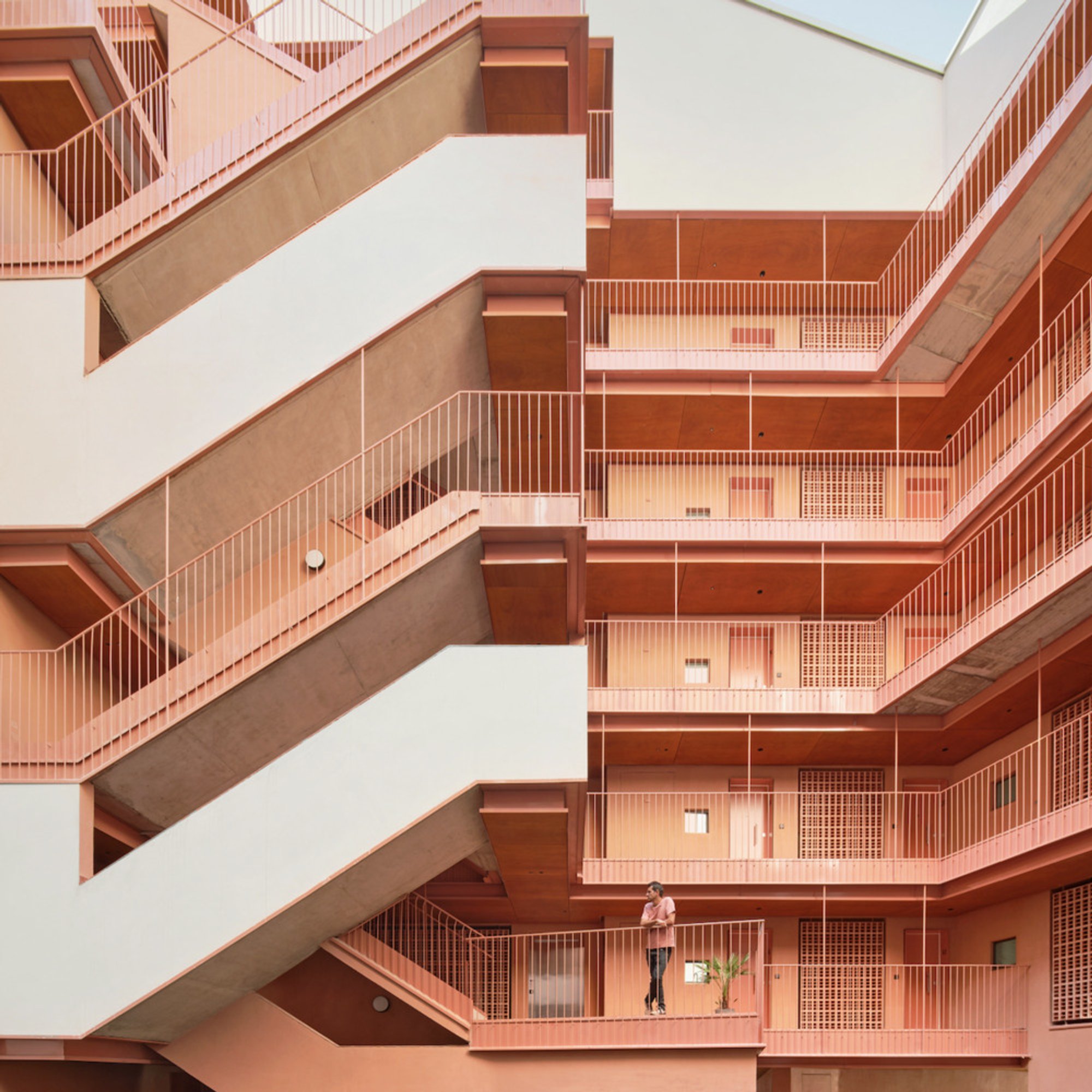 MARMOLBRAVO and MADhel Weave a Terracotta Courtyard Building into San Fernando's Urban Grain