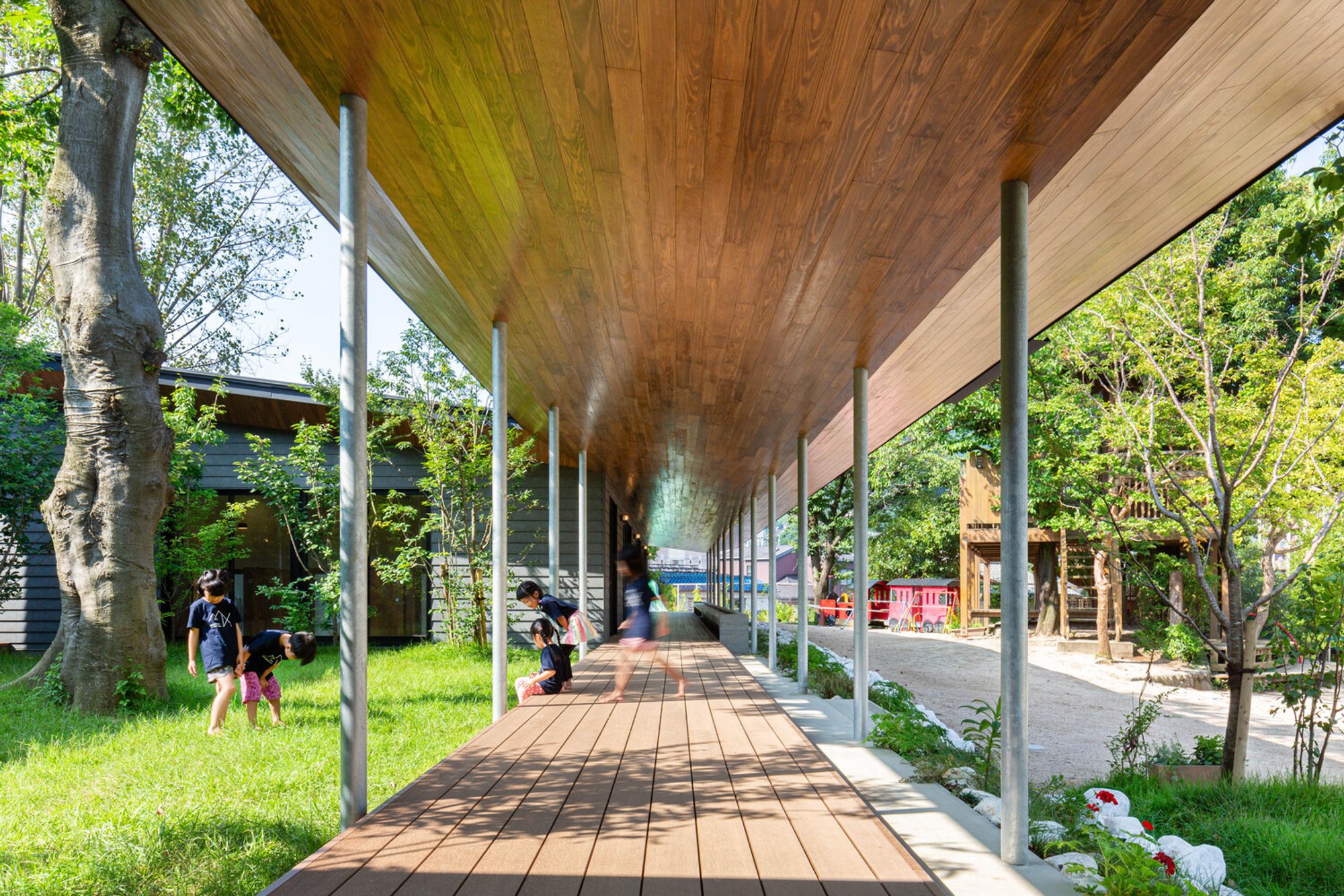 HIBINOSEKKEI and Kids Design Labo Build a Kindergarten Where the Courtyard Is the Curriculum